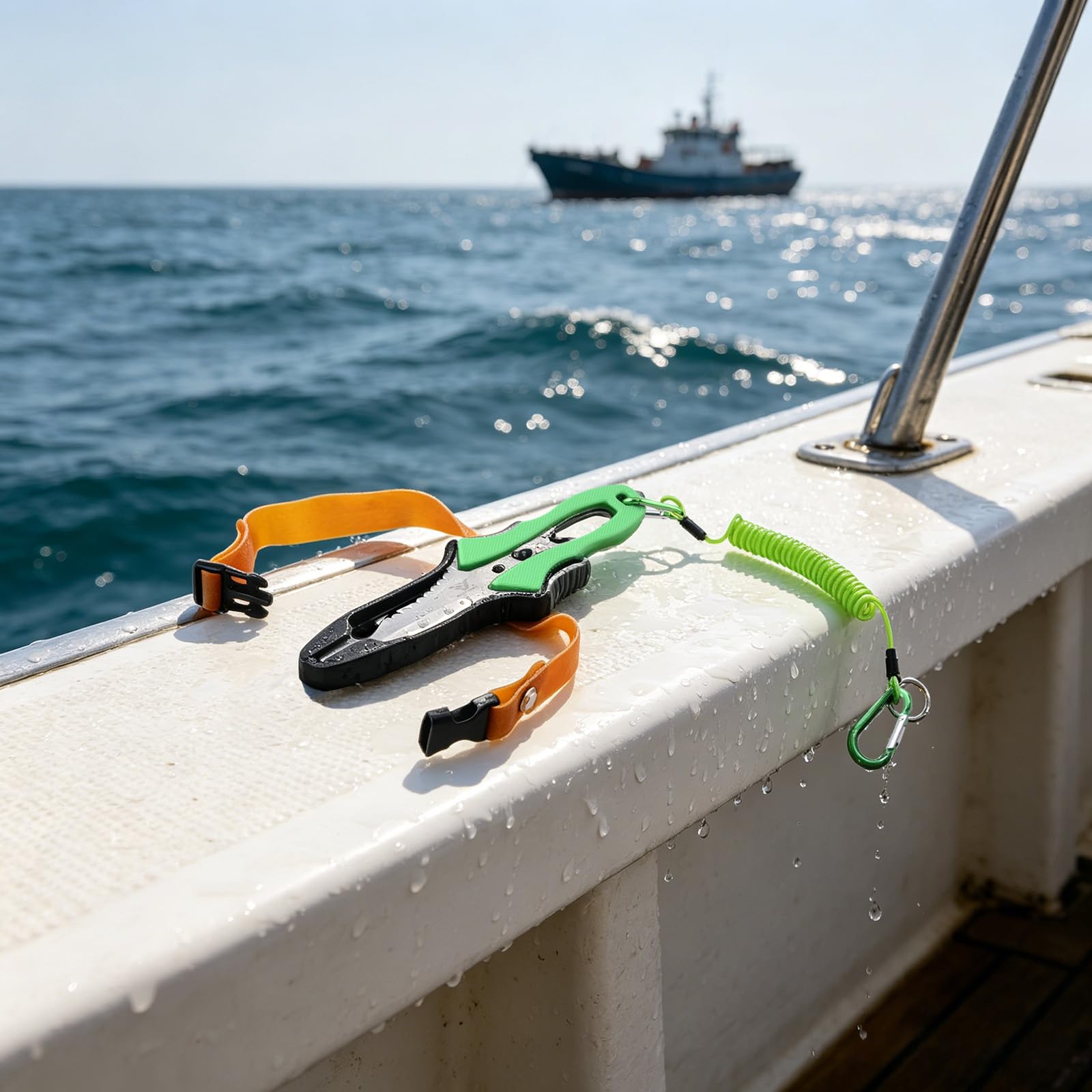 Tauch-Outdoor-Rettungsmesser - Mit Sägezacken, Leuchtgriff, Schraubendreher, Seilenhacker & mehr - Ideal für Tauchen, Überleben & Notfälle