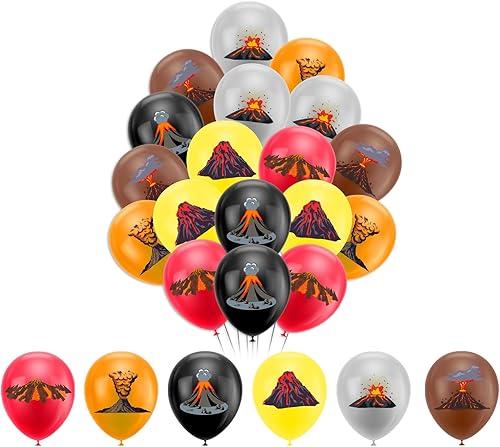 Miniatura 8 de 30 globos de volcán, globos de lava, decoraciones de fiesta de cumpleaños de volcán, suministros de fiesta de lava para decoraciones de fiesta de