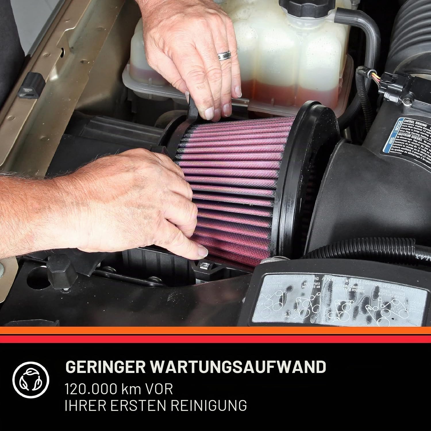 K&N E-3200 Waschbarer und wiederverwendbarer KFZ Custom Luftfilter