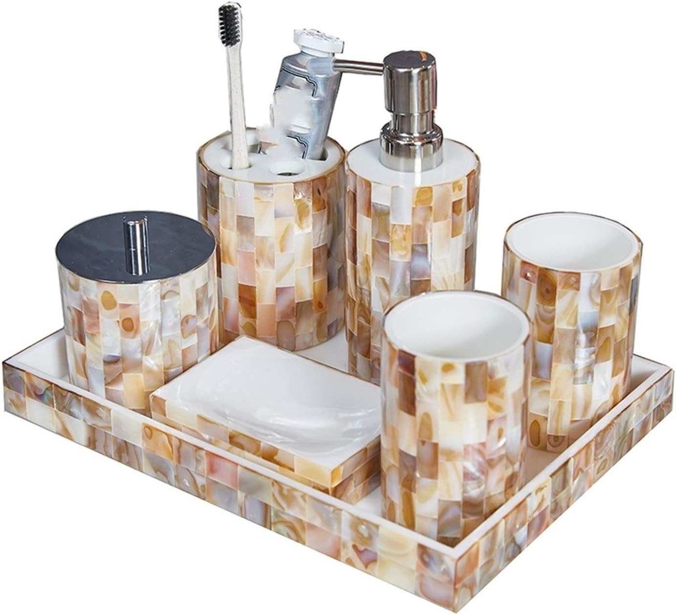 Amazon.com: Bathroom Vanity countertop Set Nordic Bathroom Supplies Set ...
