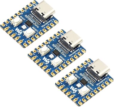 Waveshare RP2040-Zero عالية الأداء مثل لوحة MCU المستندة إلى Raspberry Pi Microcontroller RP2040 Castellated Module يسمح باللحام مباشرة إلى لوحات الناقل-3pcs