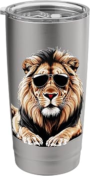 Lion Safari Sunglasses Lion Stainless Steel Insulated Tumbler
