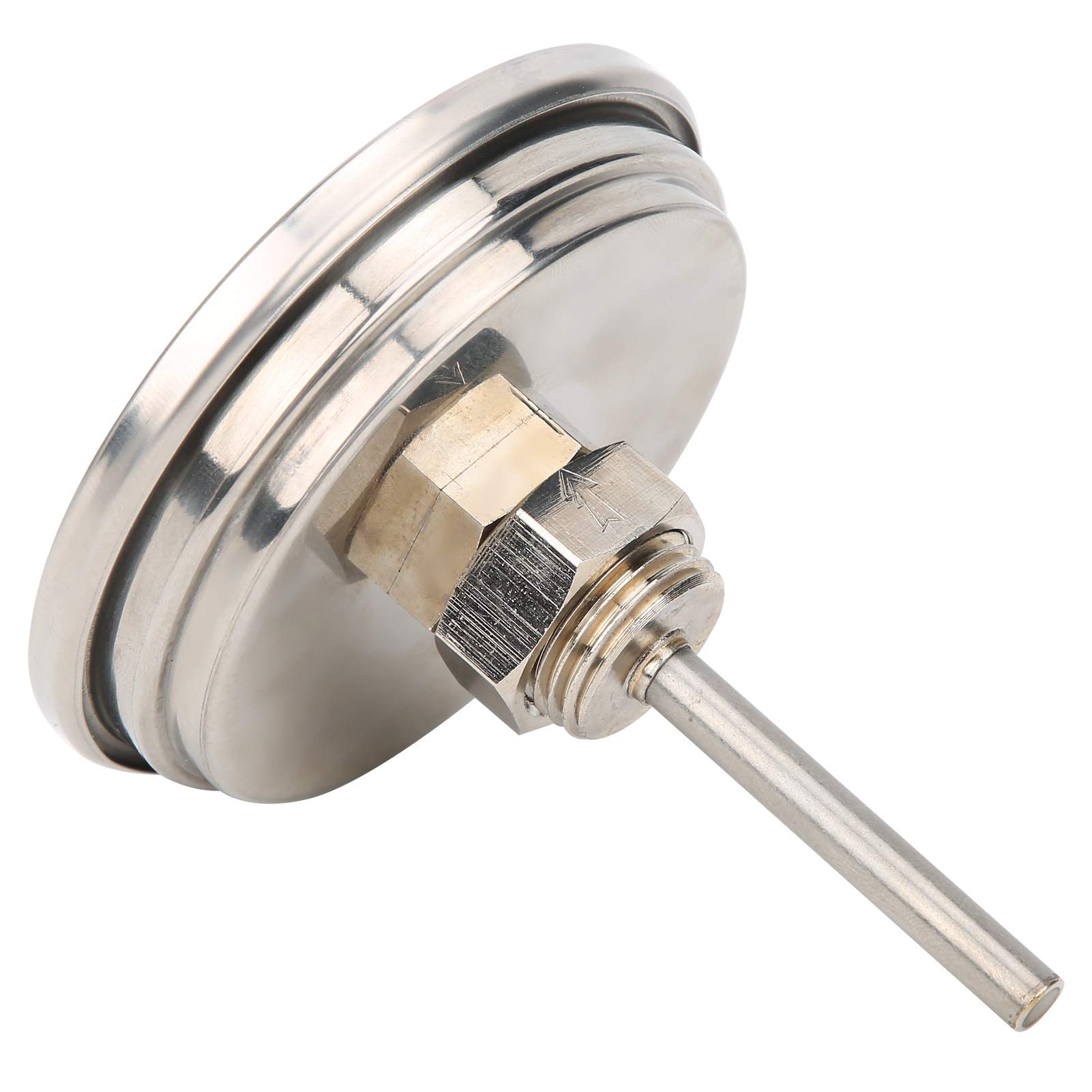 Jeanoko Termometro a puntatore regolabile NPT da 7,6 cm in acciaio inox da 1,27 cm, per barbecue, grill, forno, 287,8 °C, indicatore di temperatura per affumicatore, termometro per griglia, indicatore