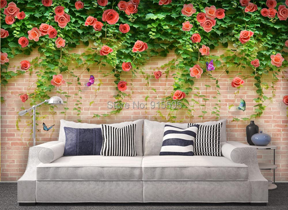 Papier peint tissu non tissé brique 3D pour masquer défauts mur TV