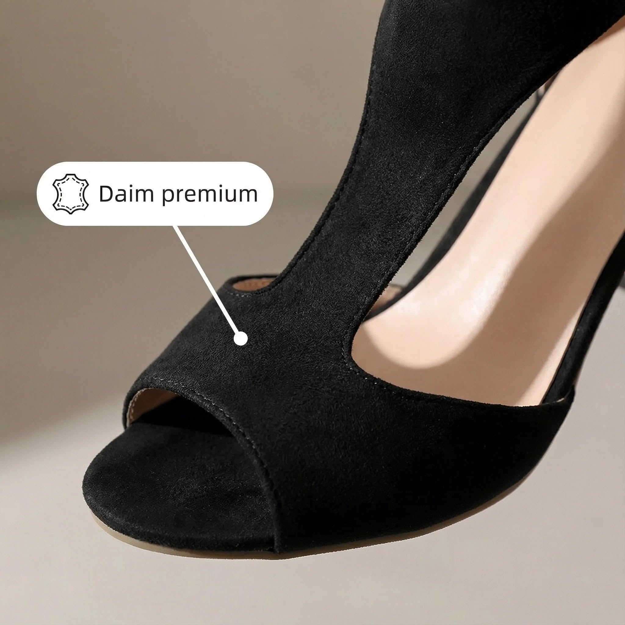 Chaussure Femme Petit Talon Sandales Compensées Nu-Pieds Chaussures Ete Ouvertes Escarpins Couleur Unie Talon Soirée High Heels Chic Et Confort Orthopedique Poisson Bouche Sandale