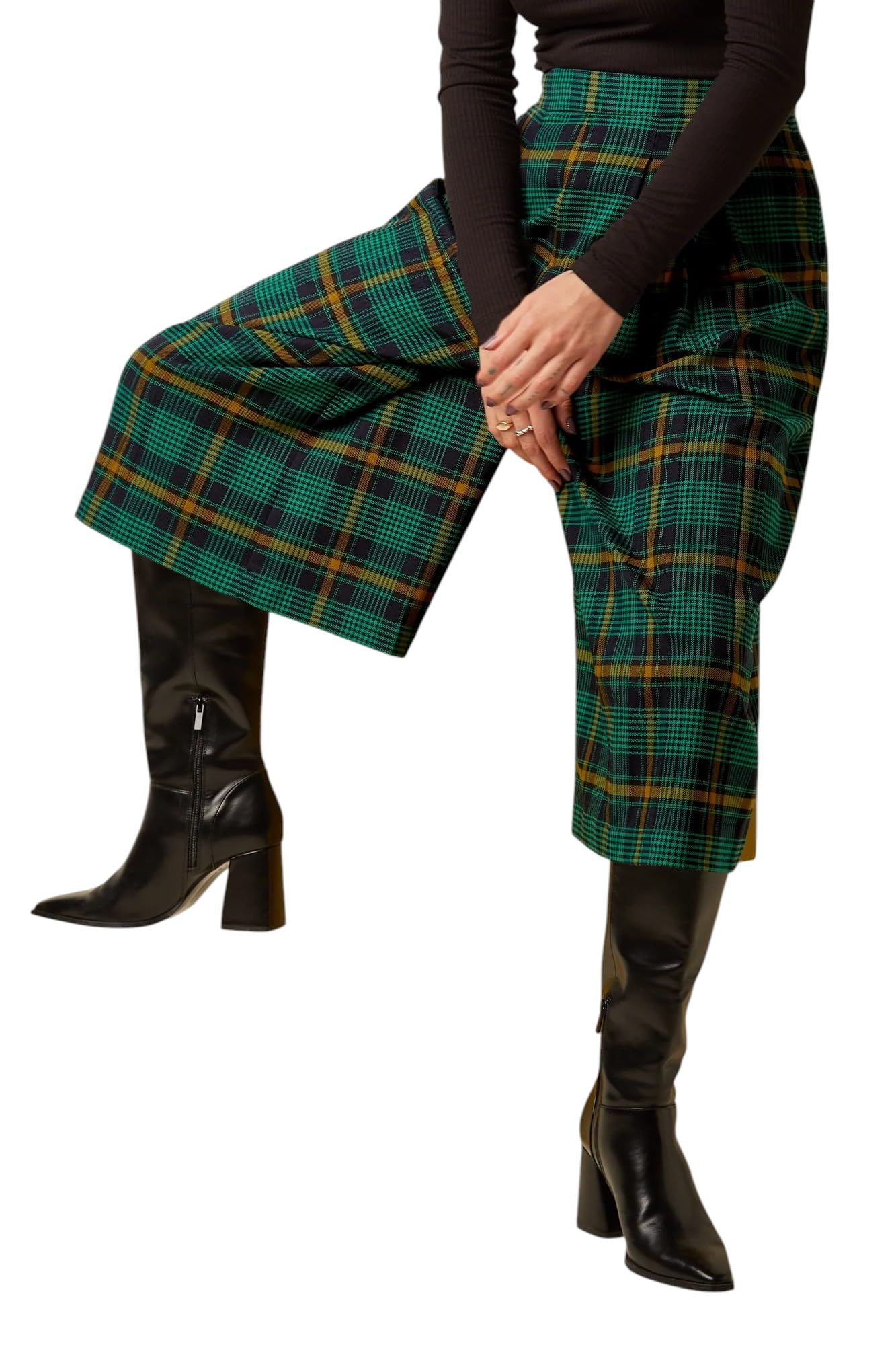 King Louie Pantaloni da donna con motivo tartan Frances Culotte Leeds Check
