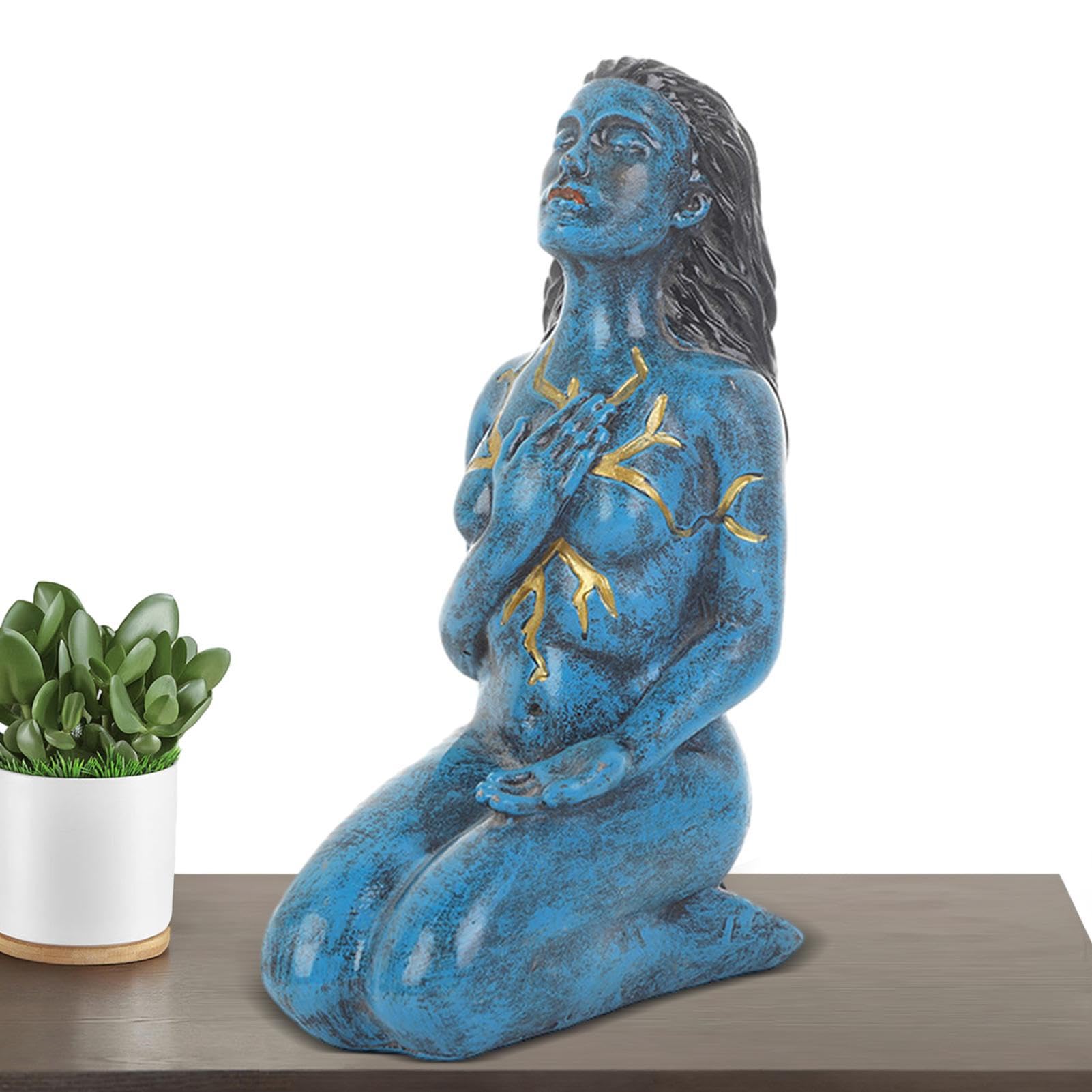Amazon.co.jp: 神の女神の彫刻、神聖な女性の置物、癒しの女神の樹脂像