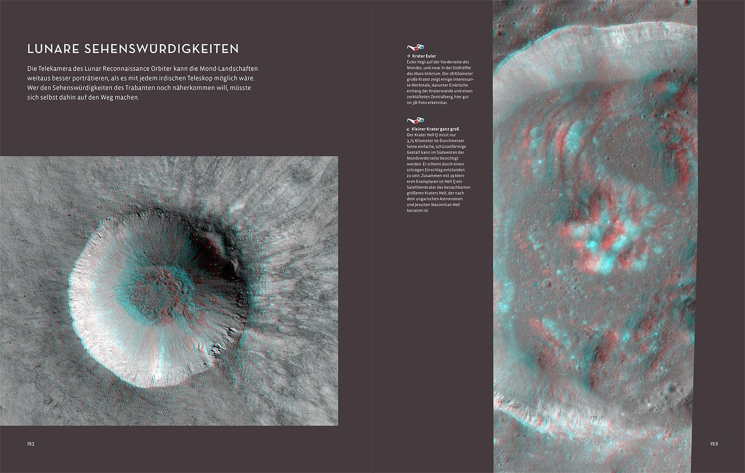 Mond-Landschaften: Der Bildatlas unseres kosmischen Begleiters -- mit 3D-Bildern und 3D-Brille