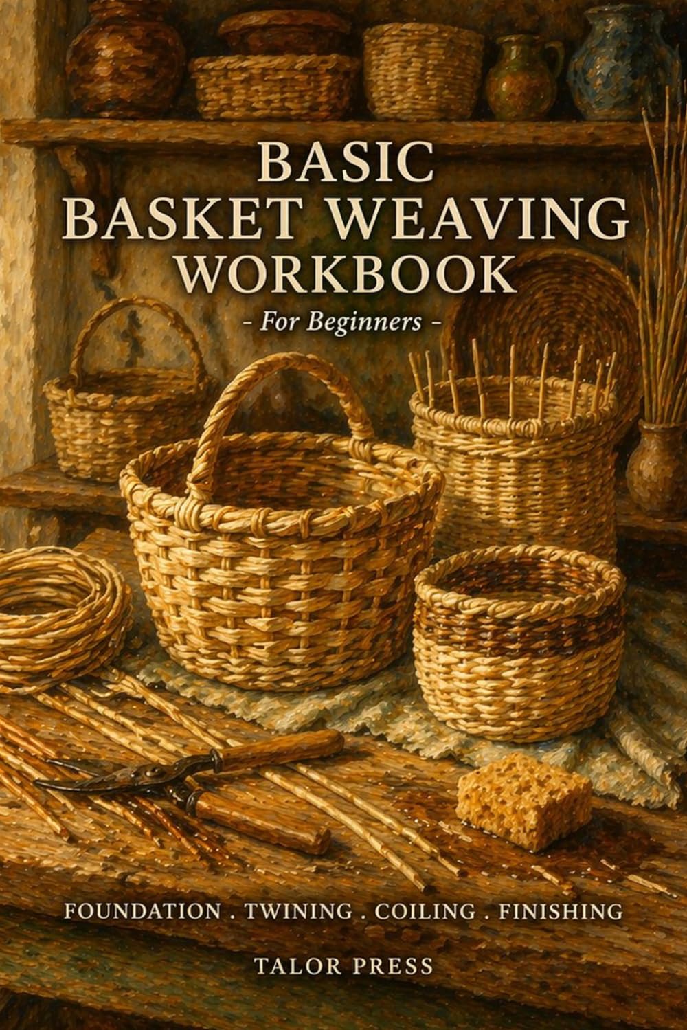 Basic Basket Weaving: Workbook for Beginners | Step-by-Step Lessons, 8 Hands-On Projects, Weaving Logs, Project Planning Sheets, and Glossary