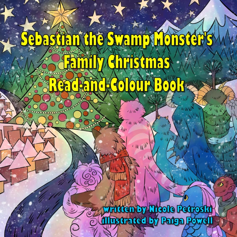 Sebastian the Swamp Monster's Family Christmas Read-and-Colour Book