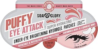 Puffy Eye Attack Brightening Under Eye Mask - Eye Gel Pads to Reduce Appearance of Dark Circles & Eye Bags - Hydrating Puffy Eyes Treatment (1 count)