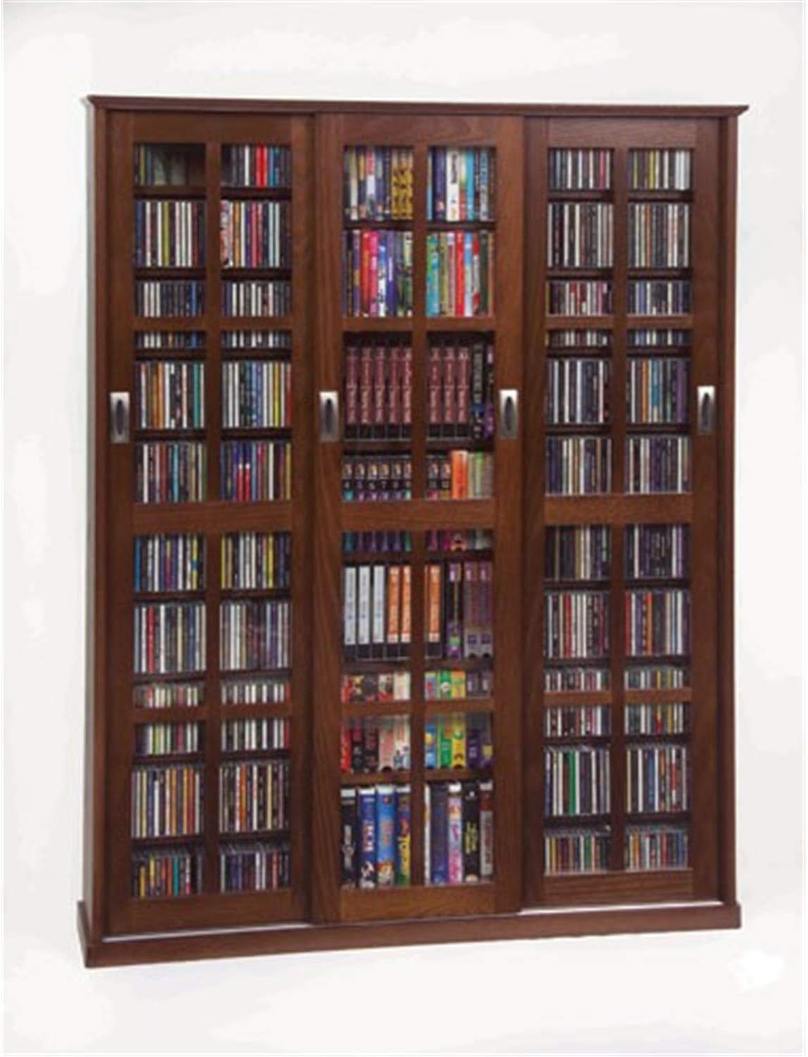 Leslie Dame Multimedia Wall Cabinet Walnut