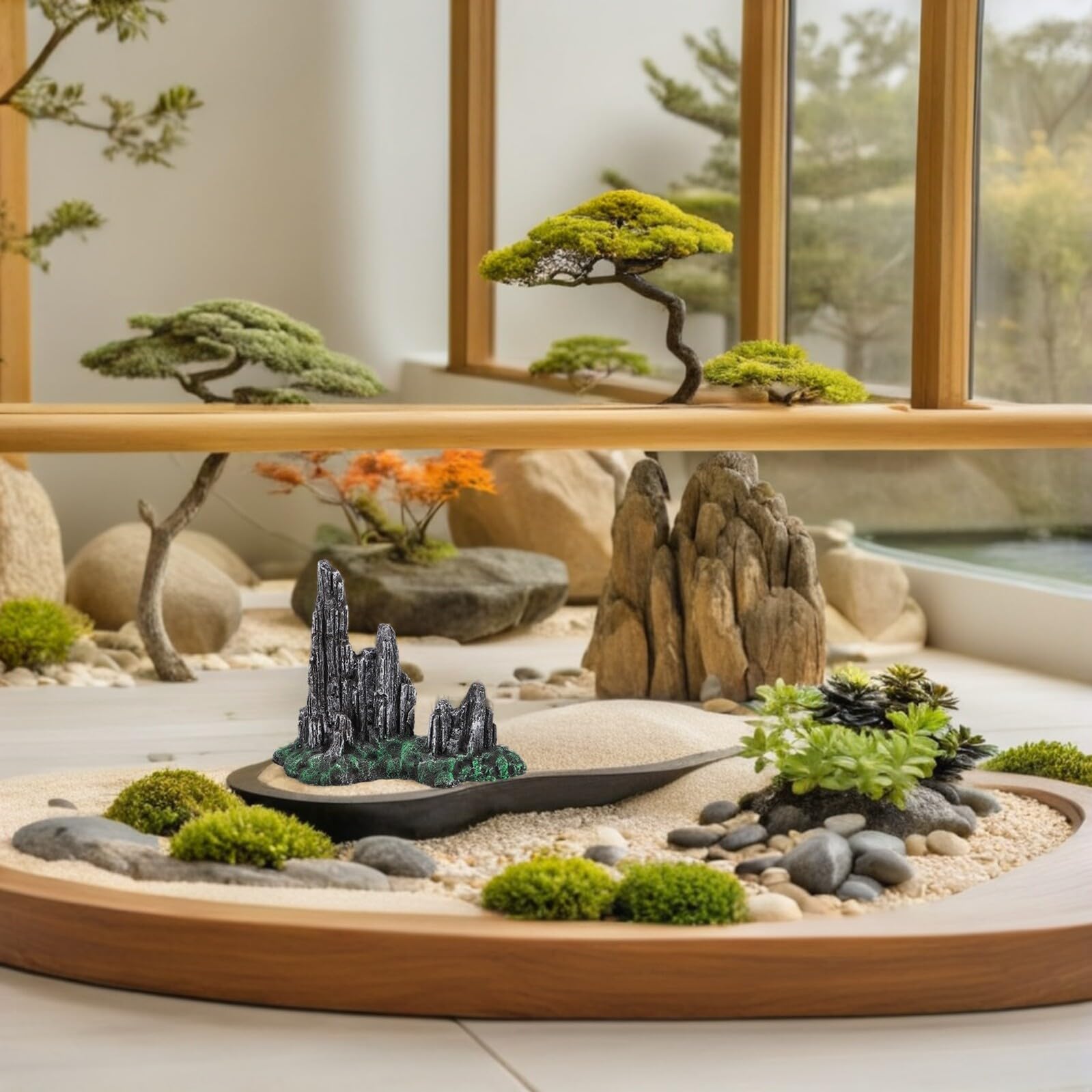 Toyvian Aquarium Dekorationsstein aus Zement Realistische Felslandschaft für Fisch und Garnelenaquarien