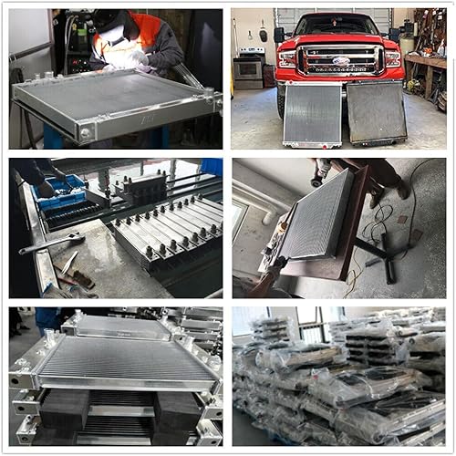 Miniatura 8 de Radiador de aluminio de 4 filas compatible con camionetas Chevy GMC C10 C20 C30 K10 K20 K30 Pickup Trucks C1500 C2500 C3500 Suburban Blazer Van 4.1L