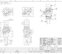 Vista 8 de Momentary Push Button Switch, 1A 250VAC SPST Mini Pushbutton Switches Normally Open(NO) Black & Red Cap - 20pcs Negro&rojo