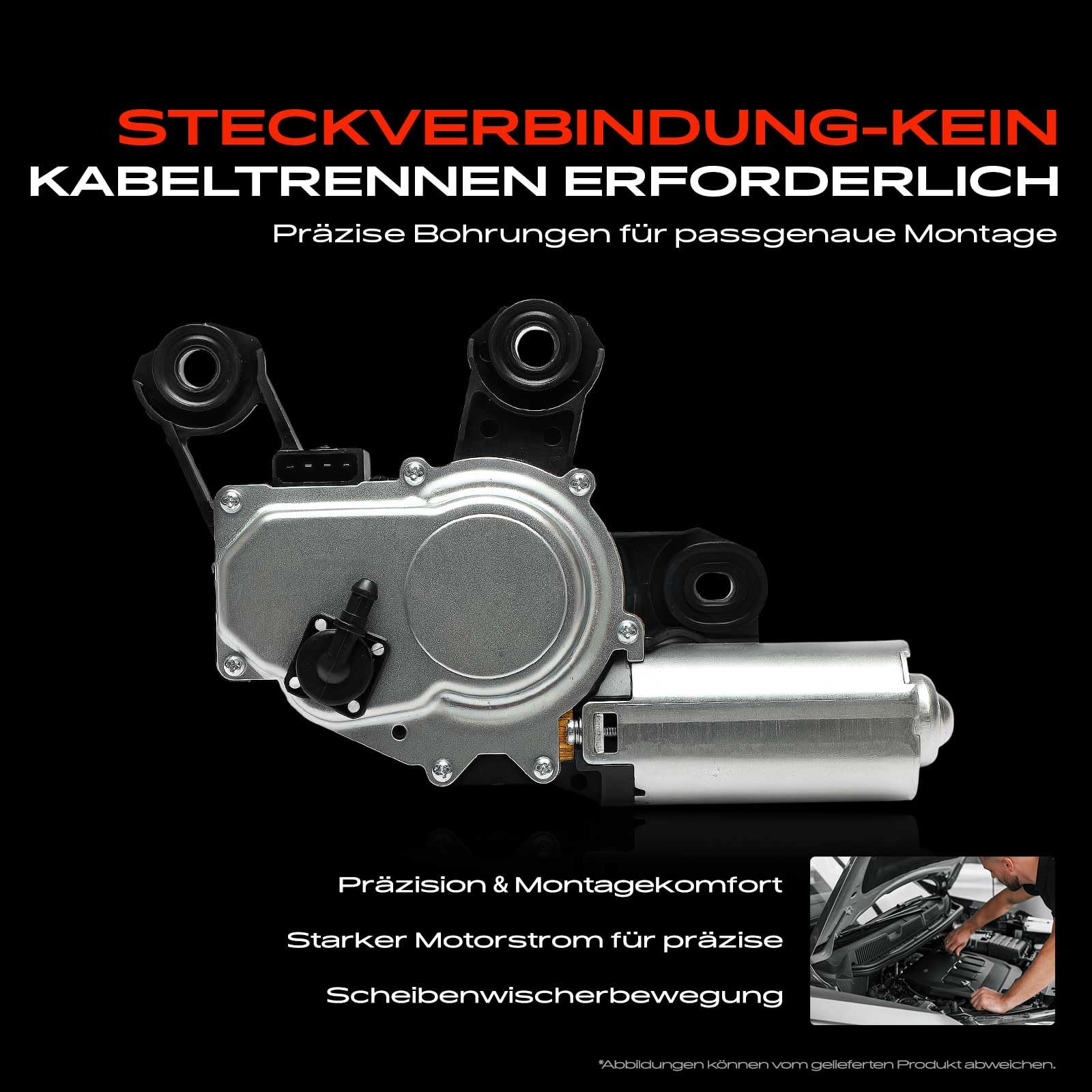 Frankberg Wischermotor Heckwischermotor Hinten Kompatibel mit A3 8P1 A4 8E2 B6 A4 Avant 8ED B7 A6 4F2 C6 Q5 8RB Q7 4LB Replace# 8E9955711