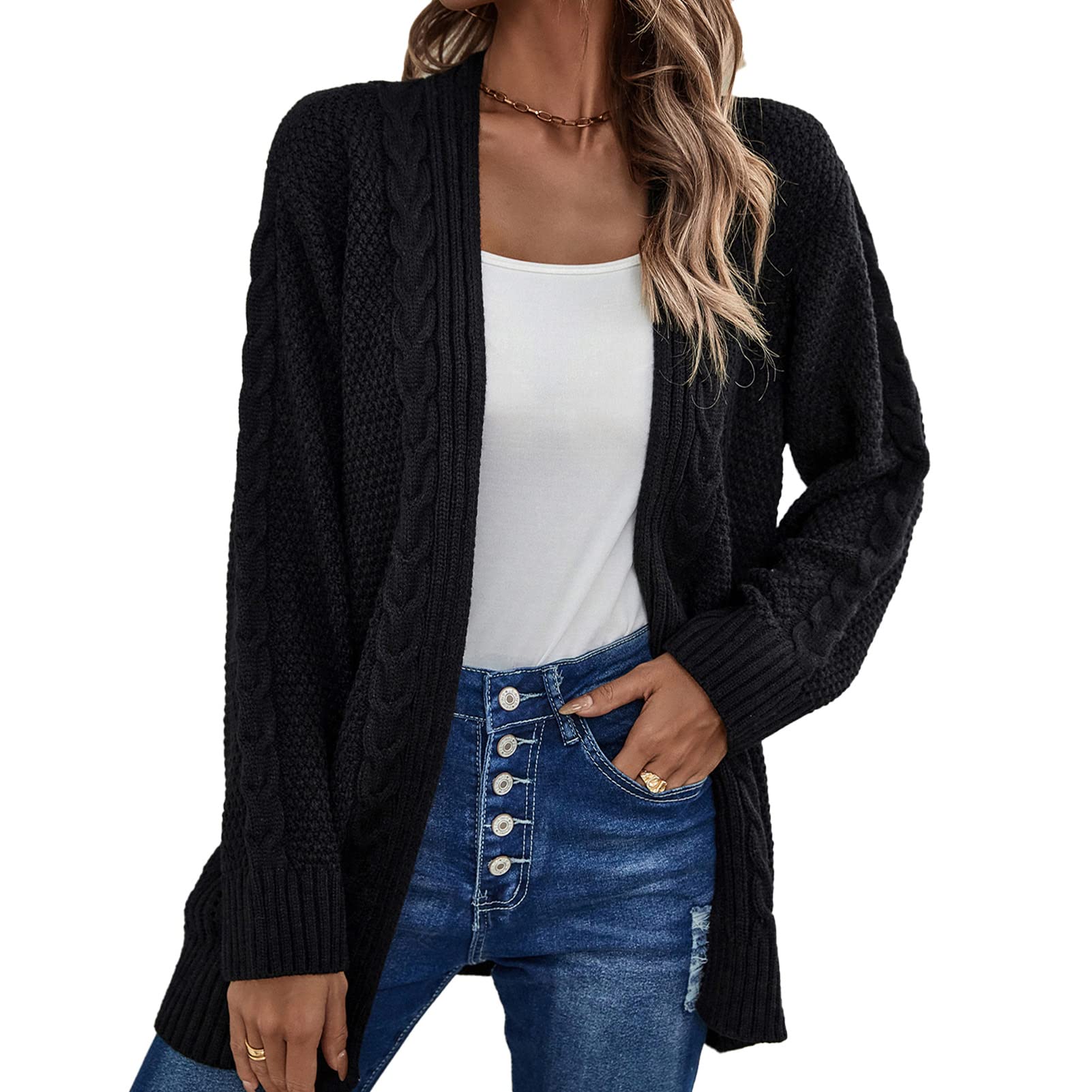 Huleo Breathable, Skin-Friendly, Open-Fronted Outdoor Vest for Girls. (M) Black