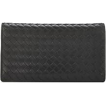 Pre-loved Black Intrecciato Long Wallet, Black