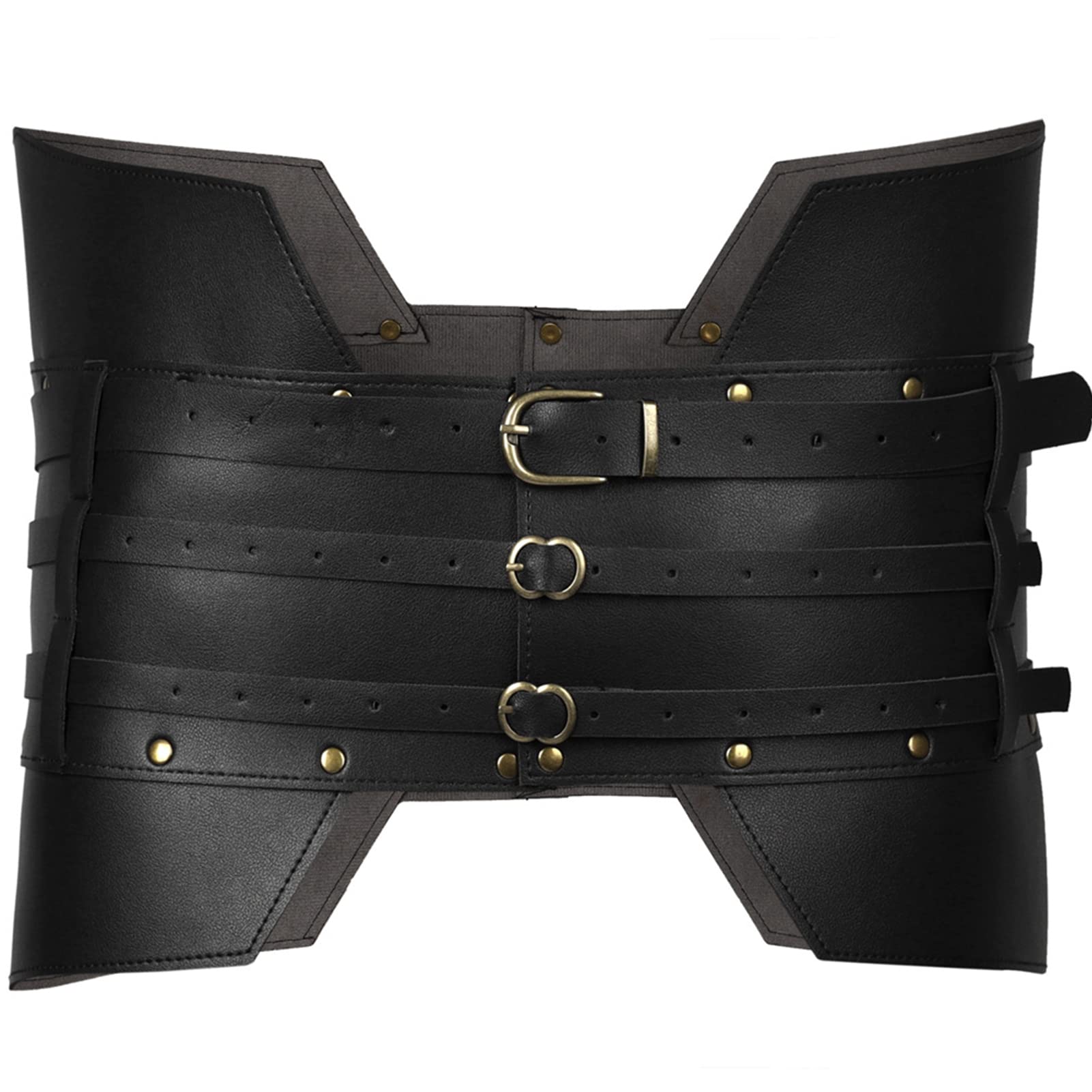 Cintura armatura medievale in pelle larga | Accessori per costumi cosplay fatti a mano con cintura Steampunk | Cintura armatura del cavaliere vichingo rinascimentale