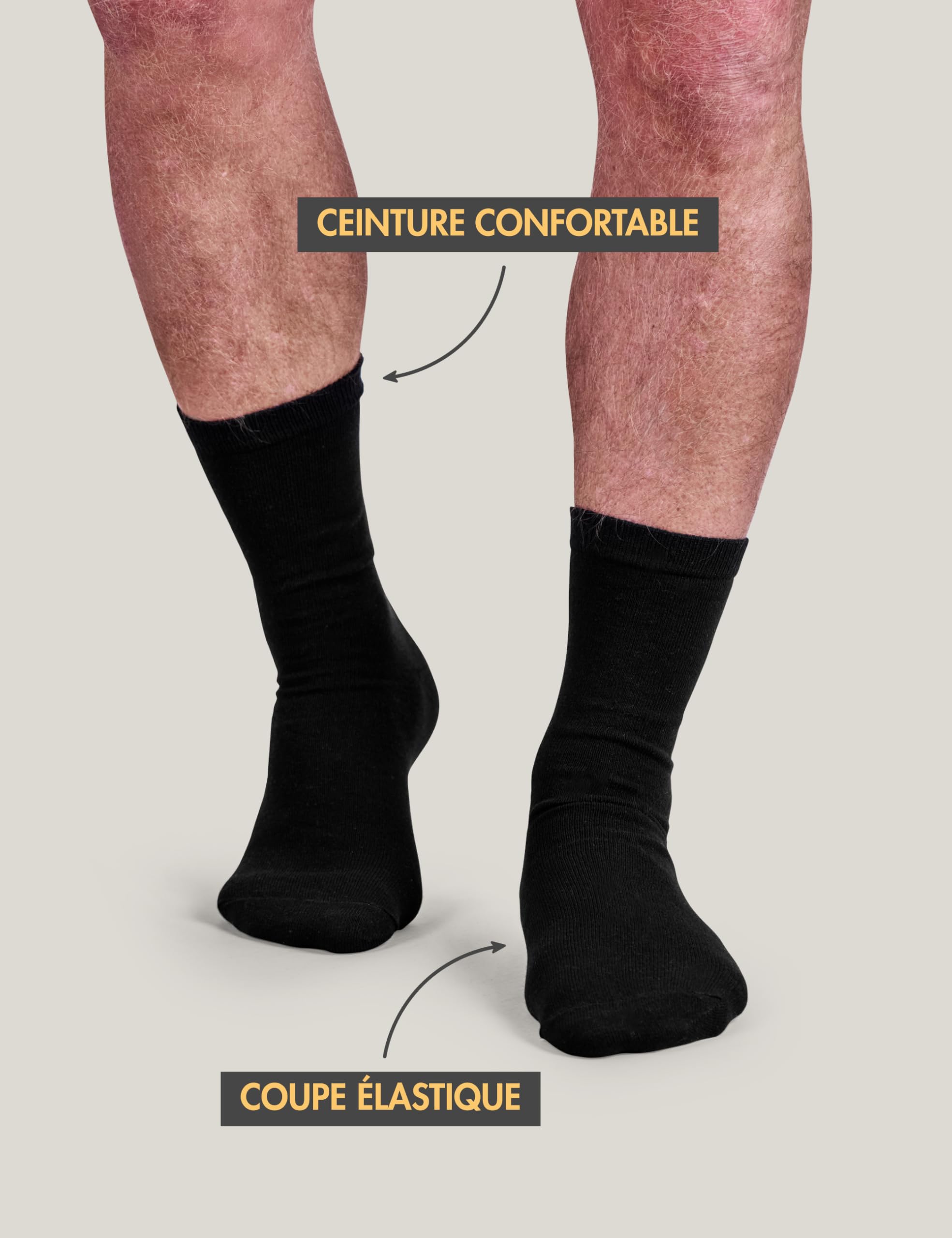 Basic Treasure Lot de 20 paires de chaussettes pour homme - Coton respirant - Coloris Noir, Bleu ou Gris - Tailles 39/42, 43/46, 47/49