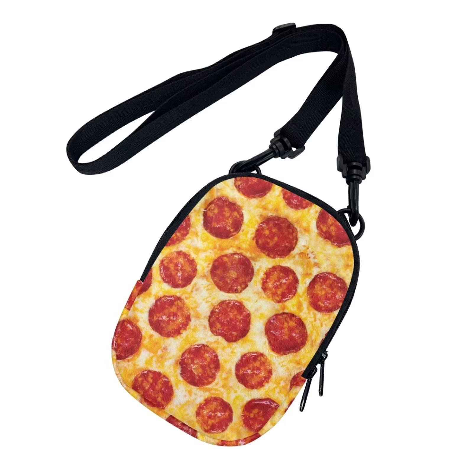 Mumeson Women's Novelty Crossbody Bag Pizza Design Shoulder Bag Portable Cute Mini Shoulder Bag Satchel Ladies Casual Crossbody Bag Messenger Bag