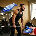 Barbell Brush Professional Barbell Cleaning Brush Barbell Care Kit Barbell Nylon Brush for Strength Training Bars, Barbell,Exercise Equipment Cleaning Supplies(Blue) gallery image