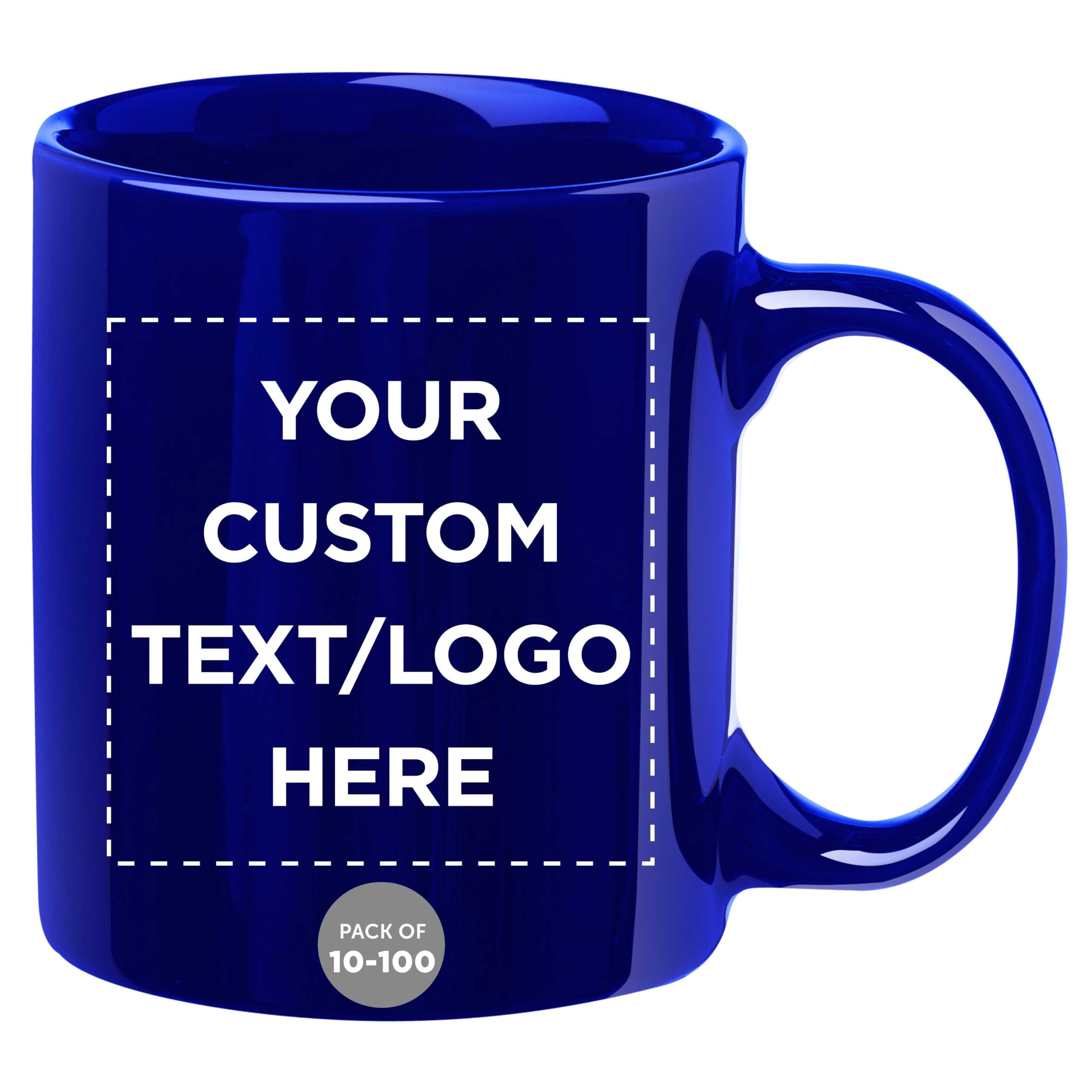 Amazon.com: Father's Day Custom Ceramic Coffee Mugs 11 oz. Set of  10/50/100, Personalized Bulk Pack - Coffee Cup Set, Iced Coffee Cup, Gaming  Mug for Dad - Royal Blue : Home & Kitchen