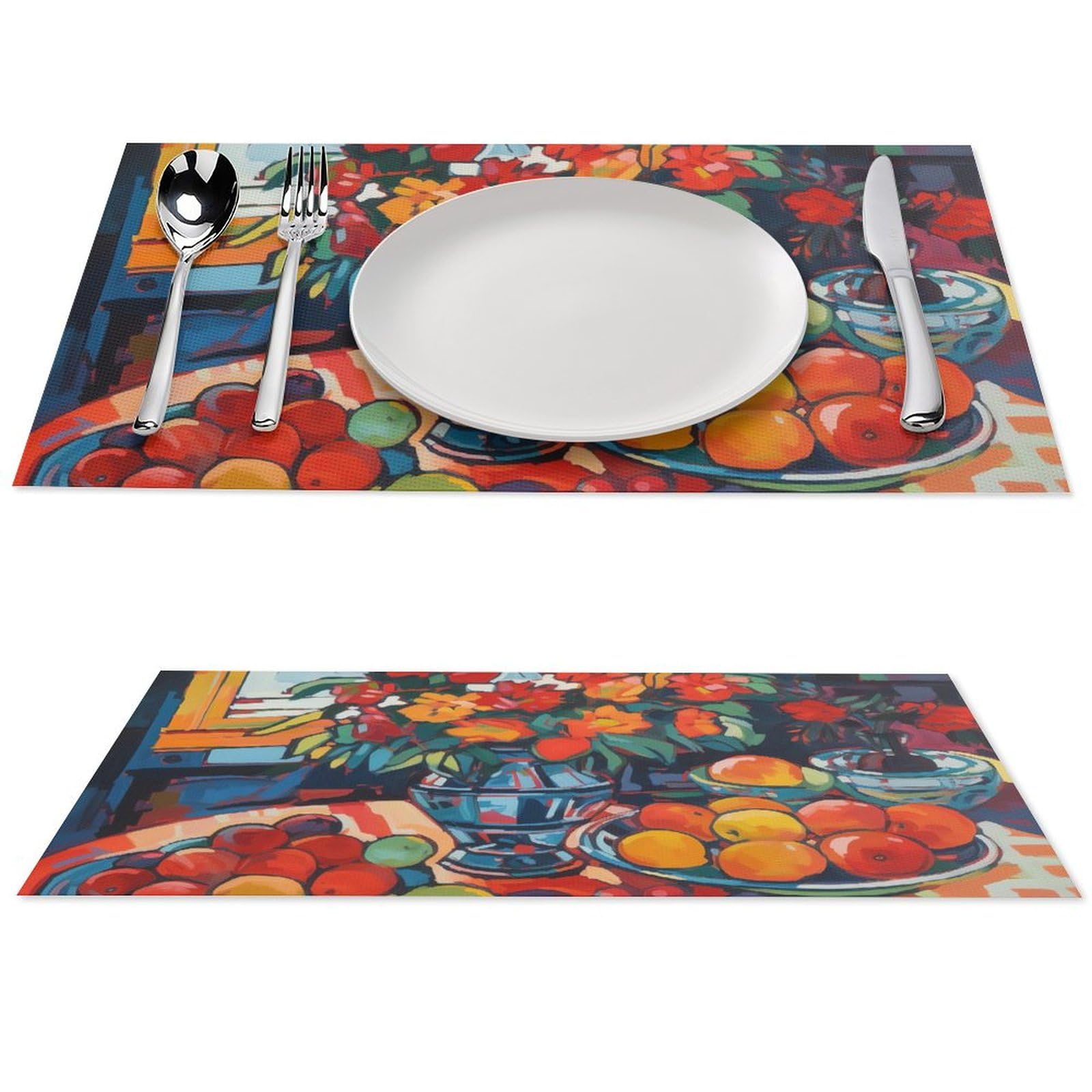 Lot de 6 sets de table en PVC lavables 30x45 cm multicolores