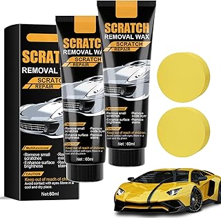 2PCS Car Scratch Removal Wax, Car Scratch Remover,Scratch Remover for Vehicles Deep Scratches, Car Paint Scratch Repair For Deep Scratch Repair, Car Scratch Remover Kit with Sponge