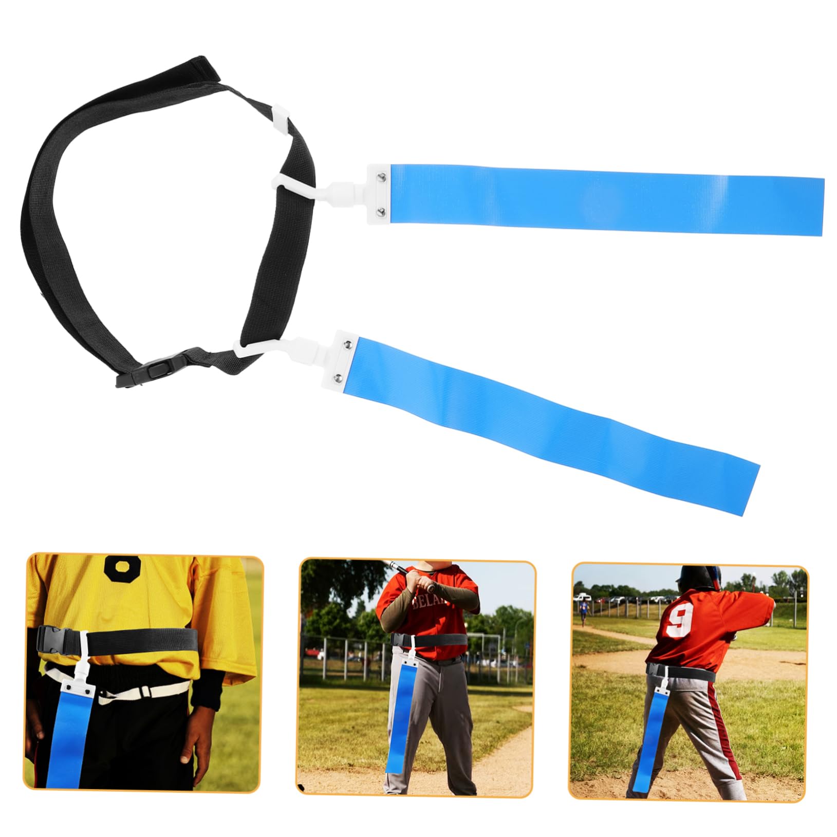 HANABASS Football Flag Belt Set Rugby Waist Flag for Youth Football Accessories for Games Training