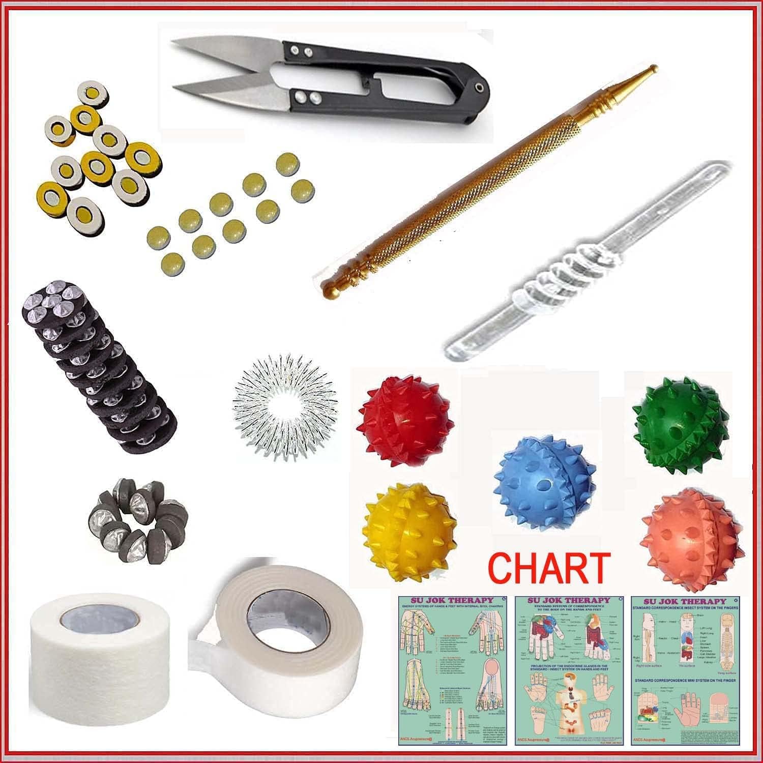 ANCS Sujok Magnetic cluster byol chkra Star 5 star sujok ball full combo six ki acupuncture kit
