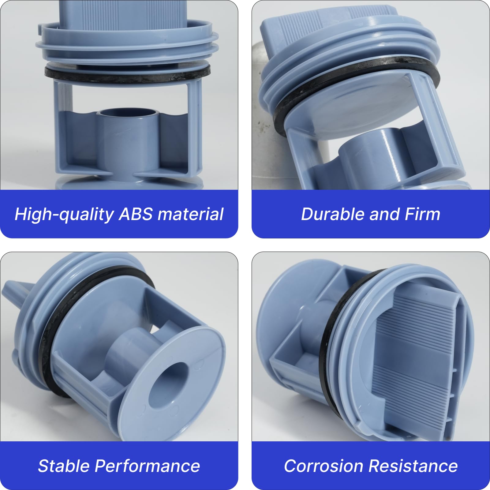 Filtre à peluches compatible Bosch et Siemens – Remplacement de haute qualité pour machines à laver Série 8, IQ300, IQ500 et IQ700, Ø 64 mm avec joint en plastique POM - 4