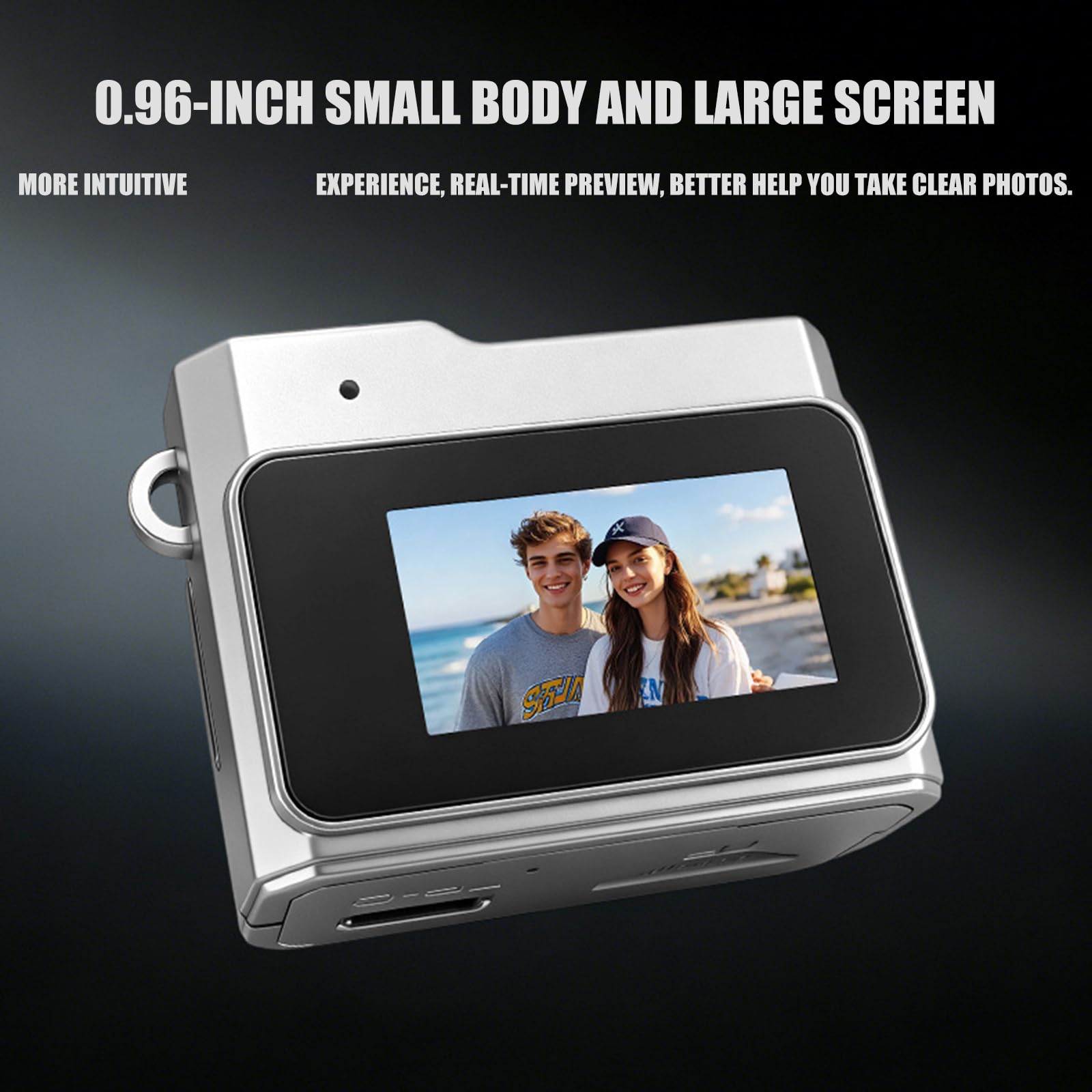 Fotocamera Digitale HD 1080P Con Schermo 0.96″ – Funzionamento A Pulsante, Registrazione Loop, Supporto TF 8-128GB, Batteria 180mAh, Ultra Compatta (19g) - 4