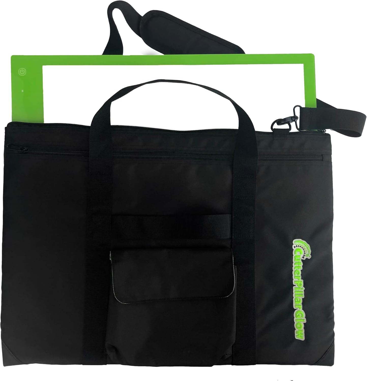 Cutterpillar Glow Light Board Tote — Carrying Case for Crafting Light Boards — Padded Carrying Case for Premium & Glow Basic Items — Durable Nylon Storage Bag with Shoulder Strap