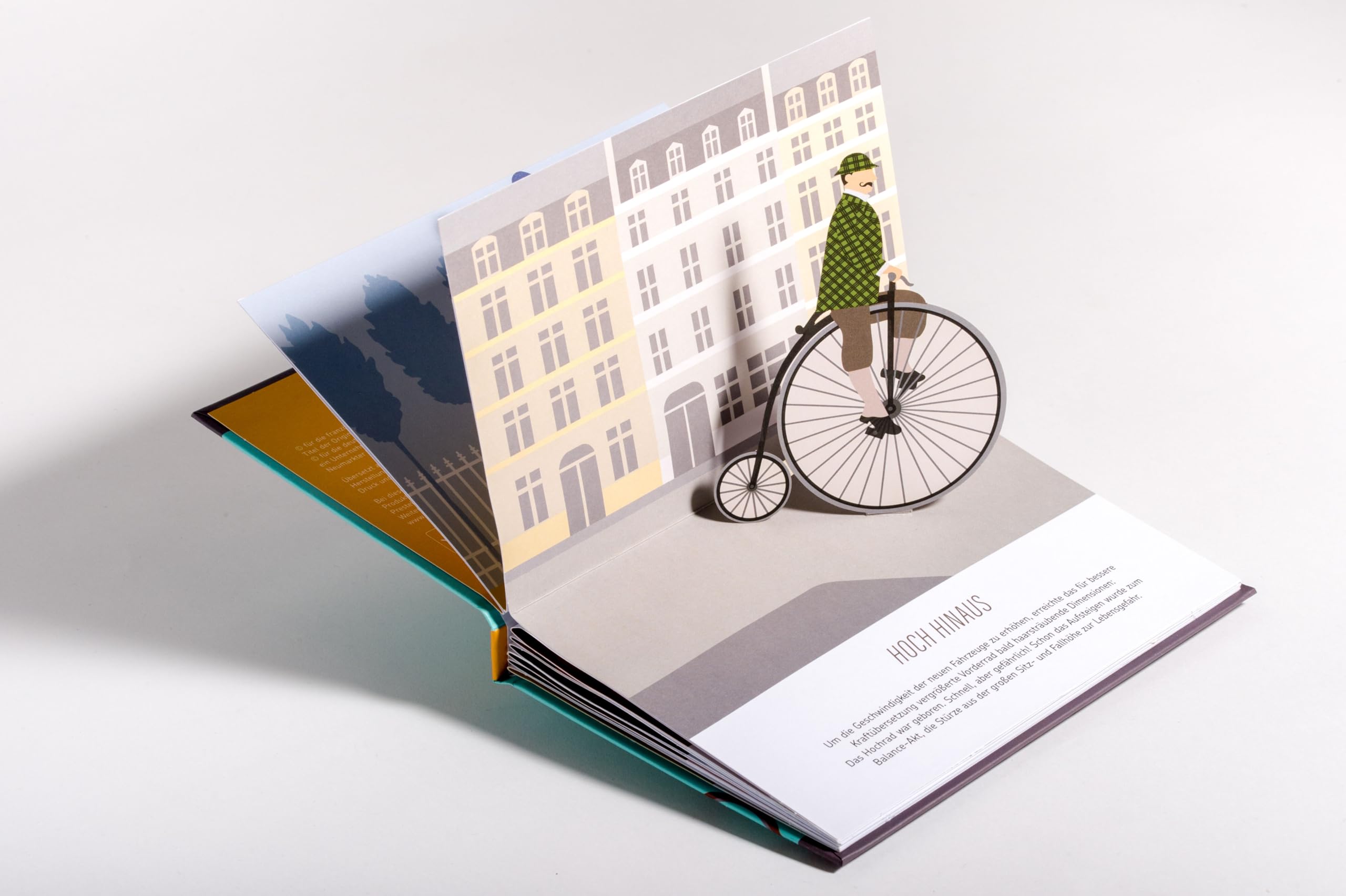 Das Fahrrad: Pop-up-Buch; mit Draisine, Velociped, Hochrad, Tandem, Quintuplet, Rennrad, Mountainbike und Fixie