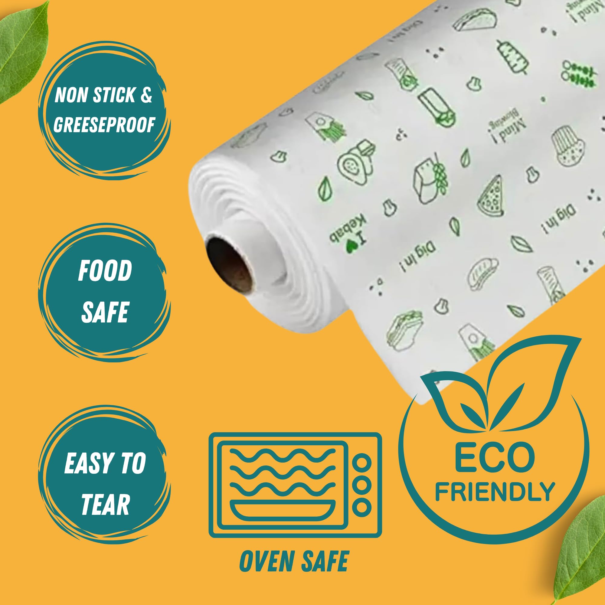 CatLoom MAKEUPBAR Butter Paper Roll for Roti, Chapati, Paratha, Sandwich, Burger, Heavy Duty Food Wrap, Lunch Box Safe (Sheet 1kg-280pc) 4