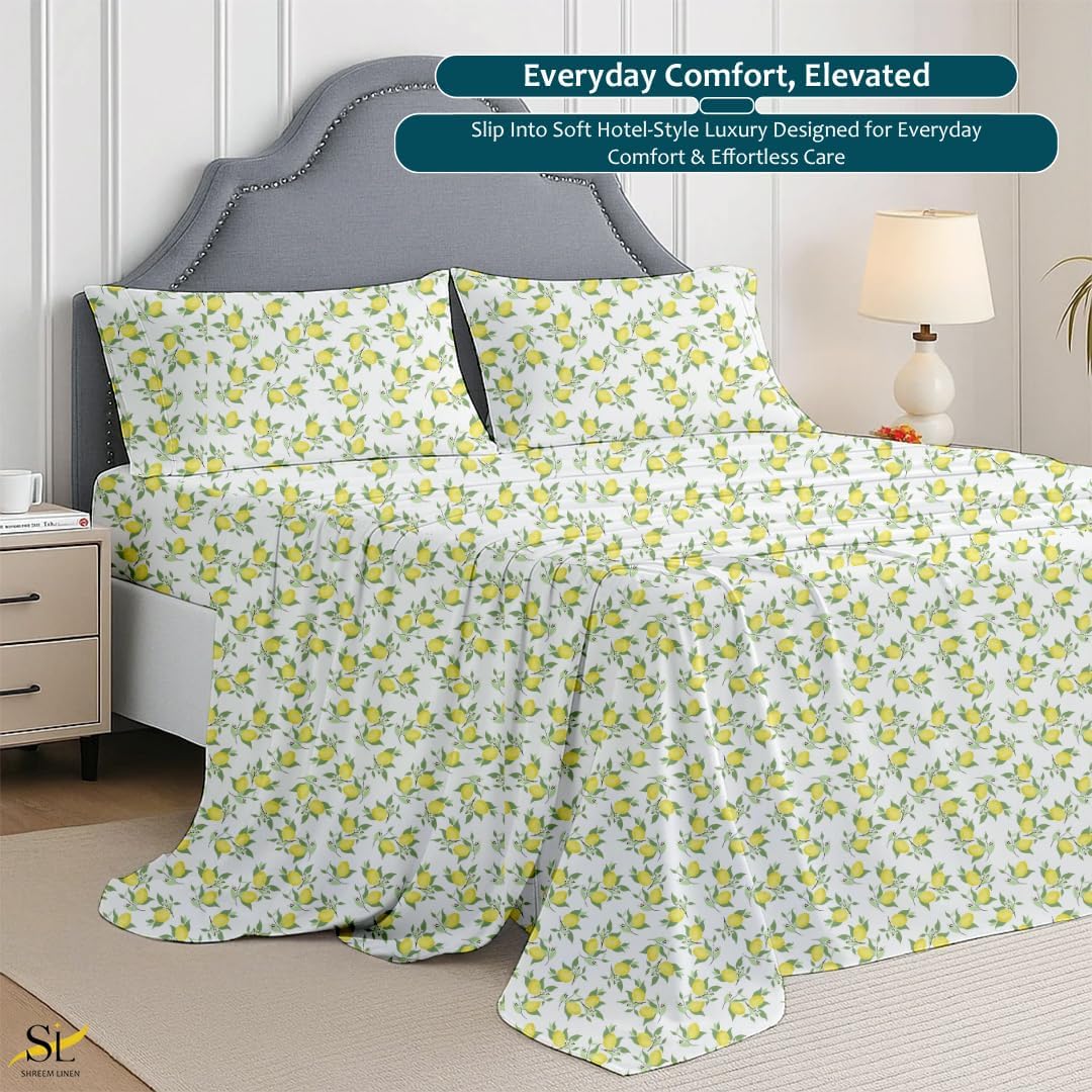 RV King Sheet Set - 4 Piece Bedding - Brushed Microfiber Soft Sheets for Campers, RV's & Travel Trailers RV King Size Bed with Flat,Fitted Sheet,2 Pillow Cases (Paisley Dreams)