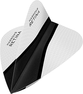Harrows Retina X | Premium Extra Strong 100 Micron Dart Flights in Kite Shape, 1 Set of 3 Flights, 3 Flights In Total, White