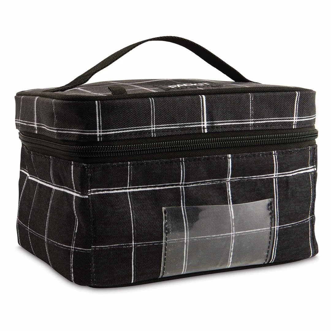 PackIt Refroidisseur de biberons congelable pour Lait Maternel et préparation, Grille Noire, construit avec la Technologie EcoFreeze®, Pliable, réutilisable, Fermeture éclair et poignée supérieure,