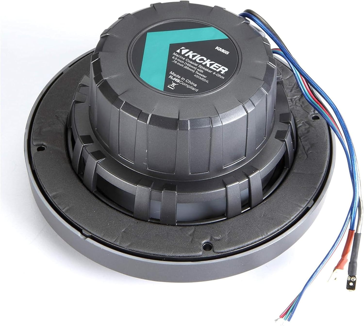 Kicker 6.5" Inch KM-Series Marine LED Speaker Bundle 45KM654L with 41KMLC LED Remote - Image 2