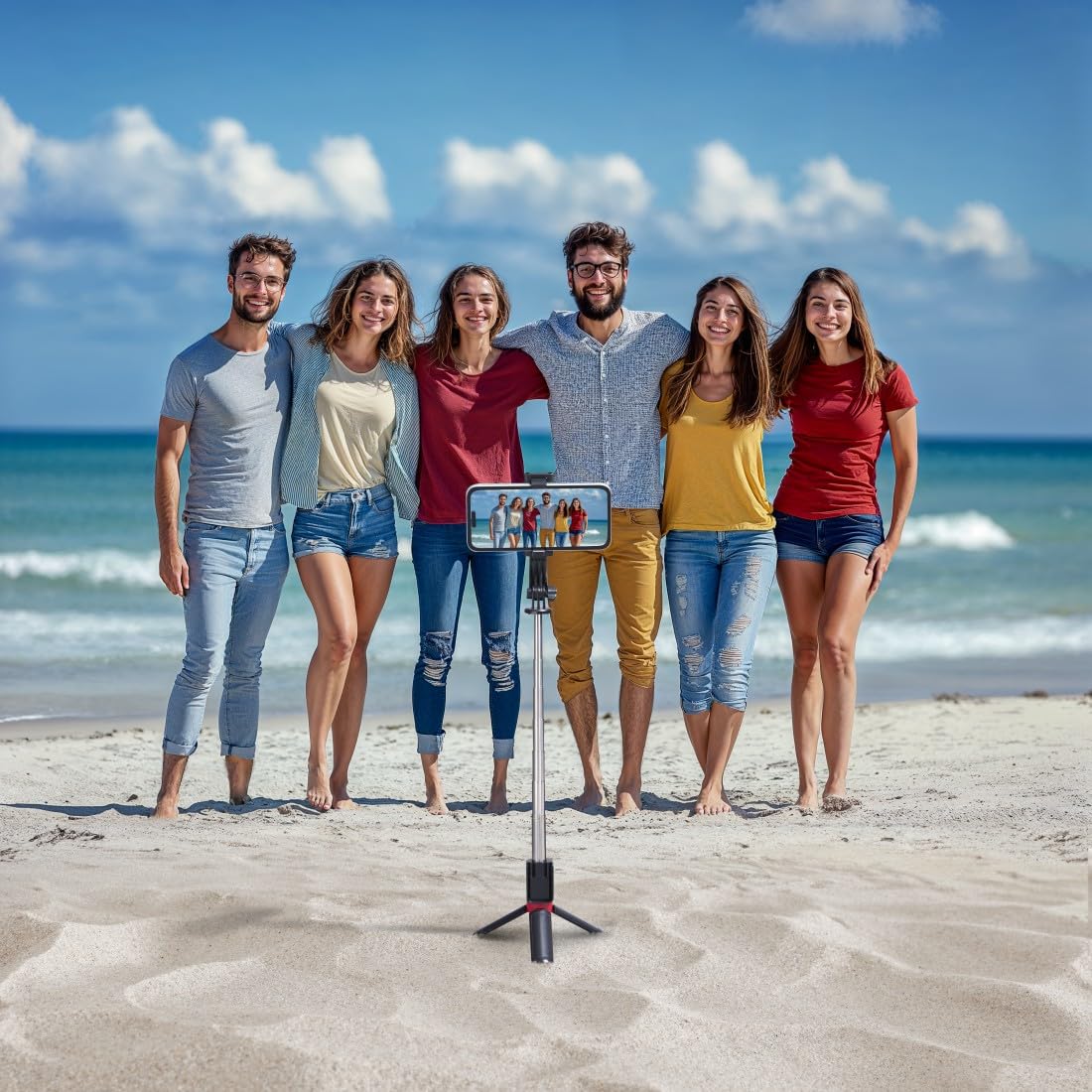 Hama Statyw do Telefonu, Uchwyt Selfie Stick z Pilotem Bluetooth, Ultralekki, Teleskopowy, Wysuwany do 70 cm, Odporny na Skręcanie, Idealny do Podróży i Streamingu