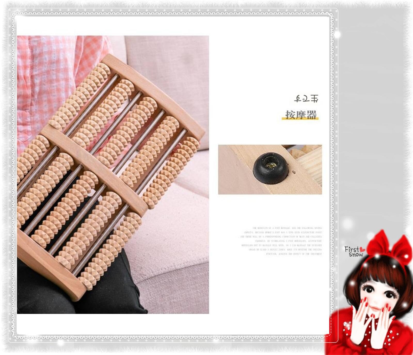 Amazon.co.jp : フットマッサージャー の木製ローラー足ツボ 