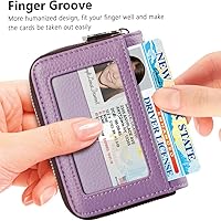 Vista 144 de FurArt - Cartera para tarjetas de crédito, soporte para tarjetas con cremallera para hombres y mujeres, bloqueo RFID, cartera con llavero