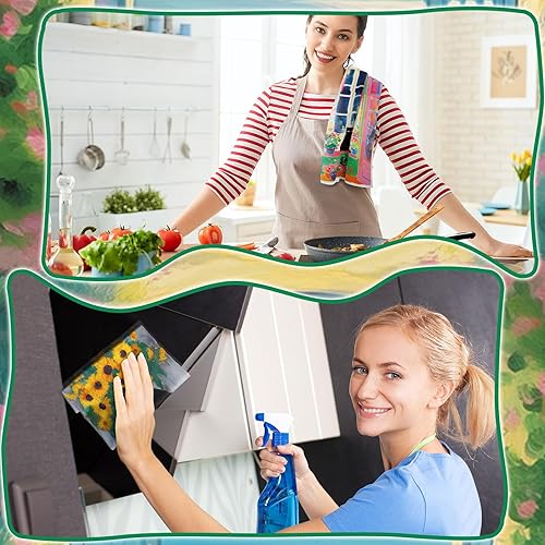 Miniatura 2 de Bencailor 11 piezas de decoración de cocina de abeja navideña, 6 toallas de cocina, 5 cucharas de madera bonitas, toalla de mano de abeja a cuadros,