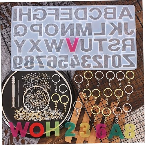 Miniatura 2 de EXCEART 224pcsset Resin Letter Molds Letter Jewelry Making Mold Silicone Jewelry Molds Silcone Molds Keychain Pendant Mold Silicone Letter Mold
