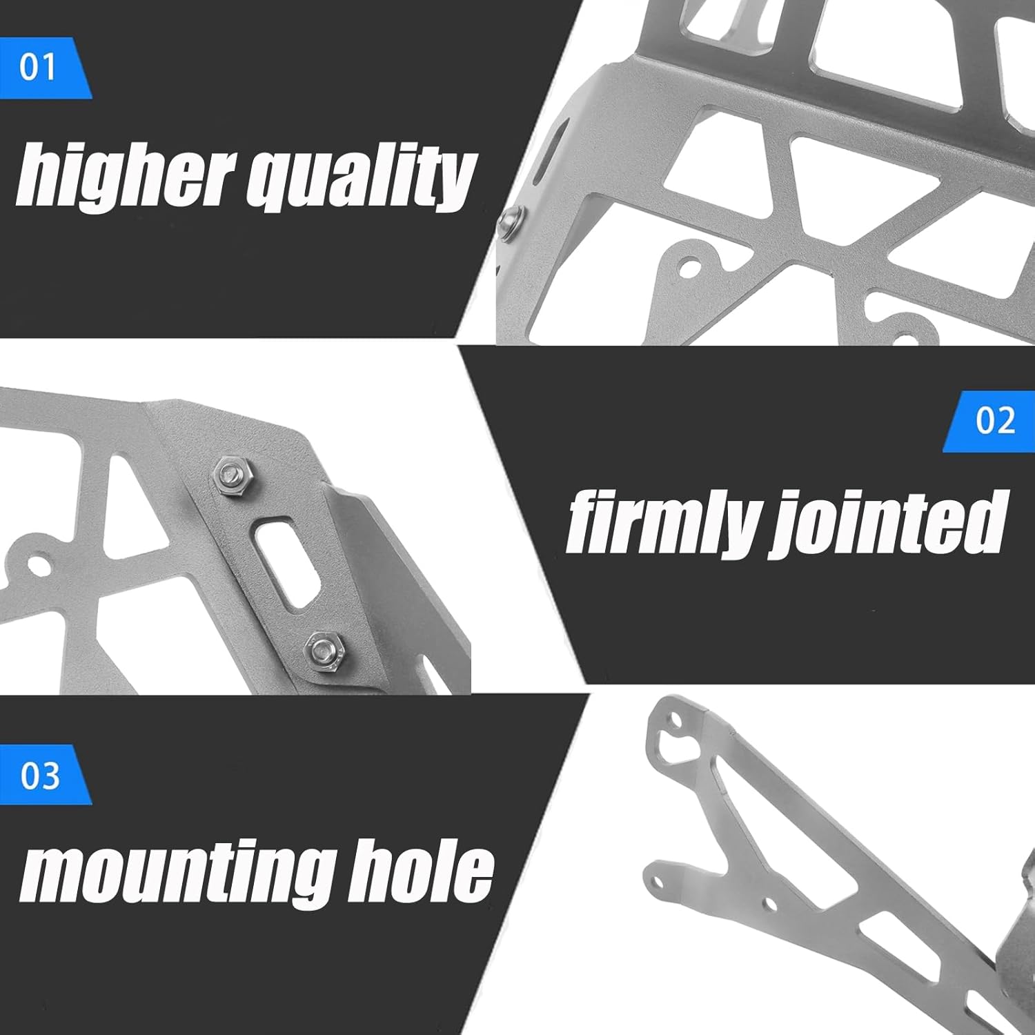 Motorcycle Headlight Upper Guard Front Luggage Rack Holder Bracket Replacement for Honda Monkey 125 Z125 DAX 125 2018-2024(Silver)