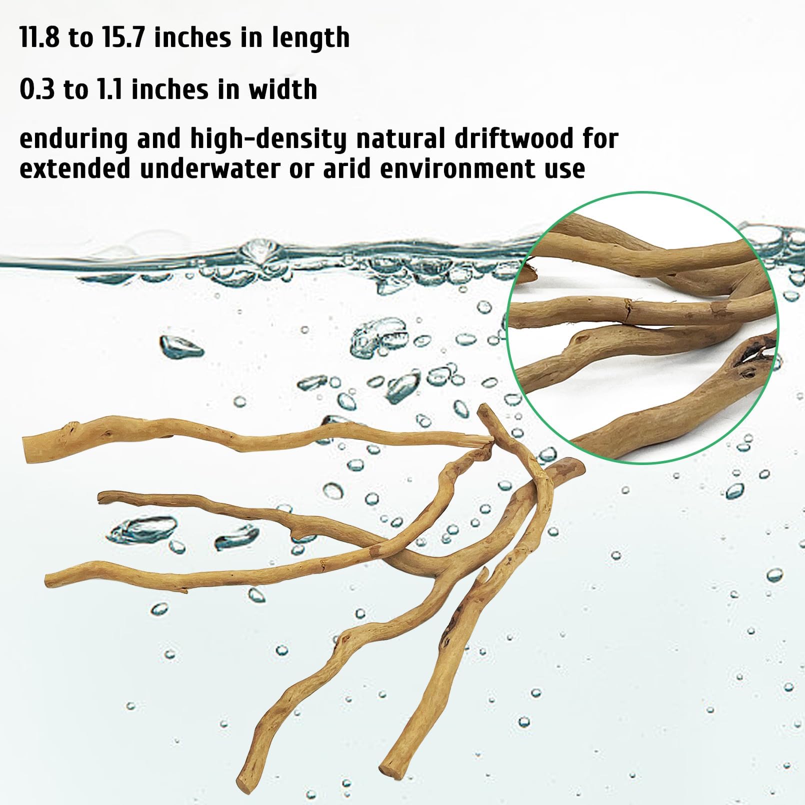 kathson Natural Driftwood for Aquarium Red Moor Driftwood Mix 12''-16'' Long Driftwood for Decorations 100 g Aquarium Driftwood Assorted Shapes Natural Aquarium Decor Driftwood(100 - Image 4