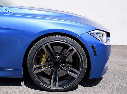 Miniatura 8 de iJDMTOY Marcadores laterales de parachoques delantero negro brillante con lente ahumada compatibles con BMW F30 F31 LCI 3 Series 320i 340i, F32 4