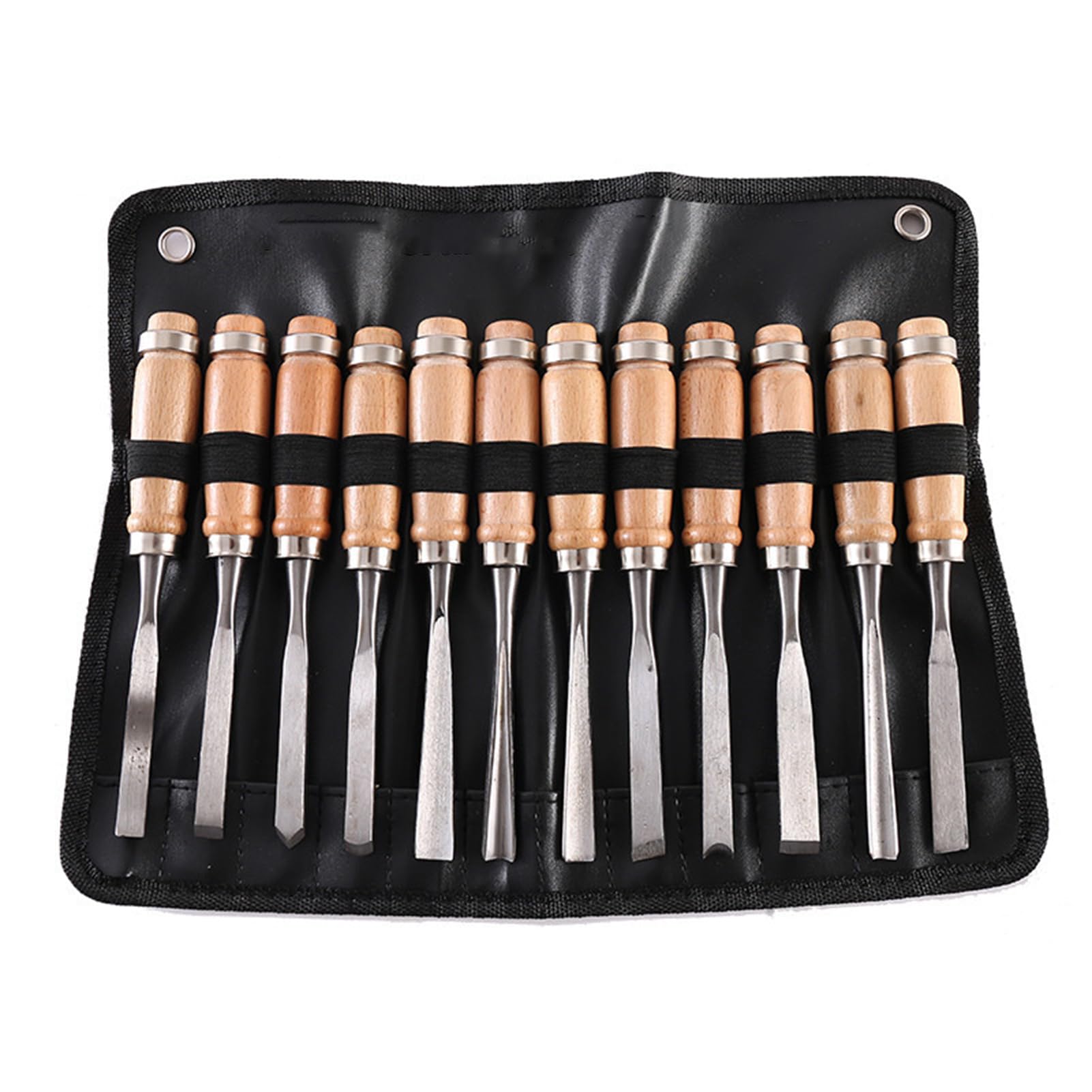 Set di 12 scalpelli professionali per legno, per modellazione, intaglio e taglio