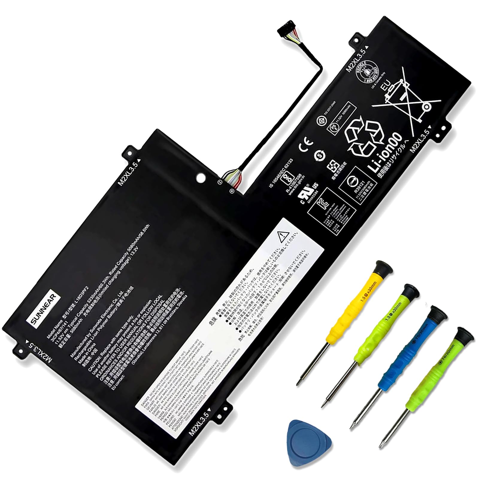 Amazon.com: SUNNEAR L18D3PF2 L18M3PFA Laptop Battery Replacement